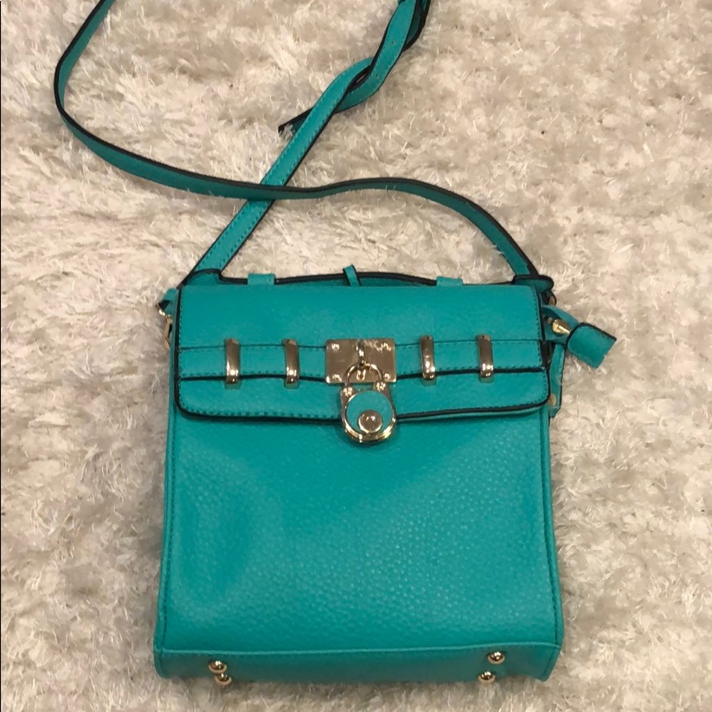 Turquoise shoulder bag